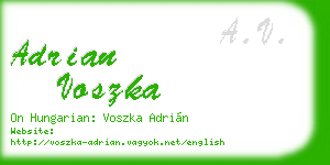 adrian voszka business card