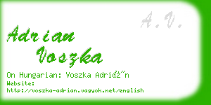 adrian voszka business card